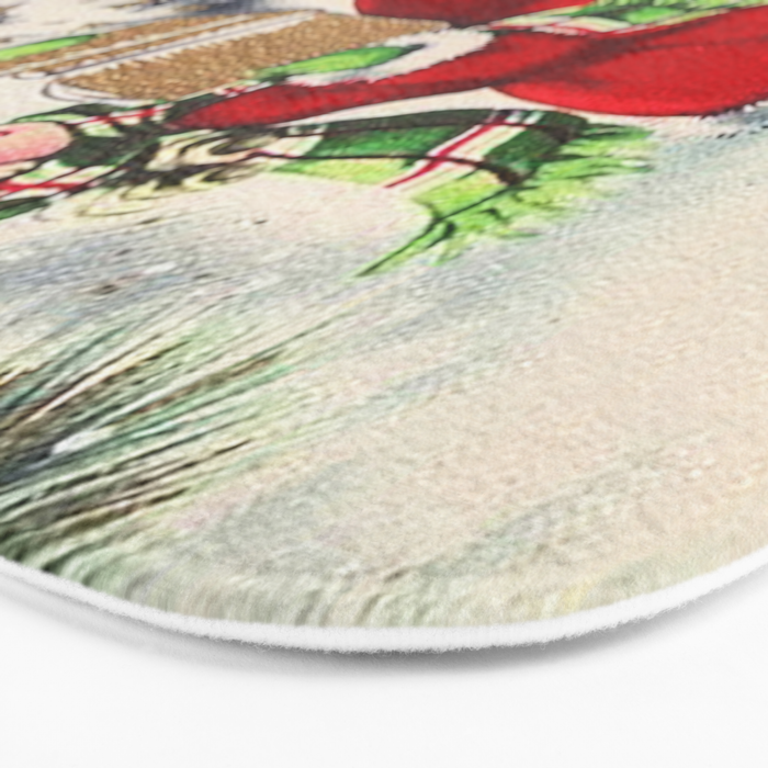 Vintage Christmas Girl Bath Mat Gallery Image 3