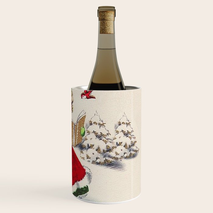 Vintage Christmas Girl Wine Chiller Gallery Image 3