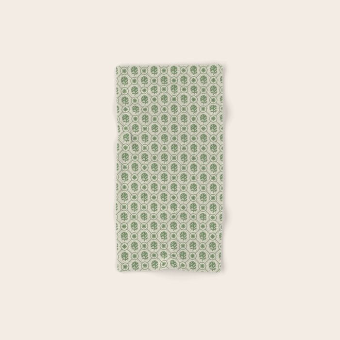 Sea Glass Geometric Floral Bath Towel Gallery Image 1