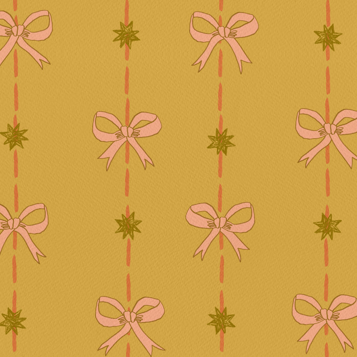 Cute Hair Bows & Stars in Yellow Ochre & Peach Coffee Mug Gallery Image 2