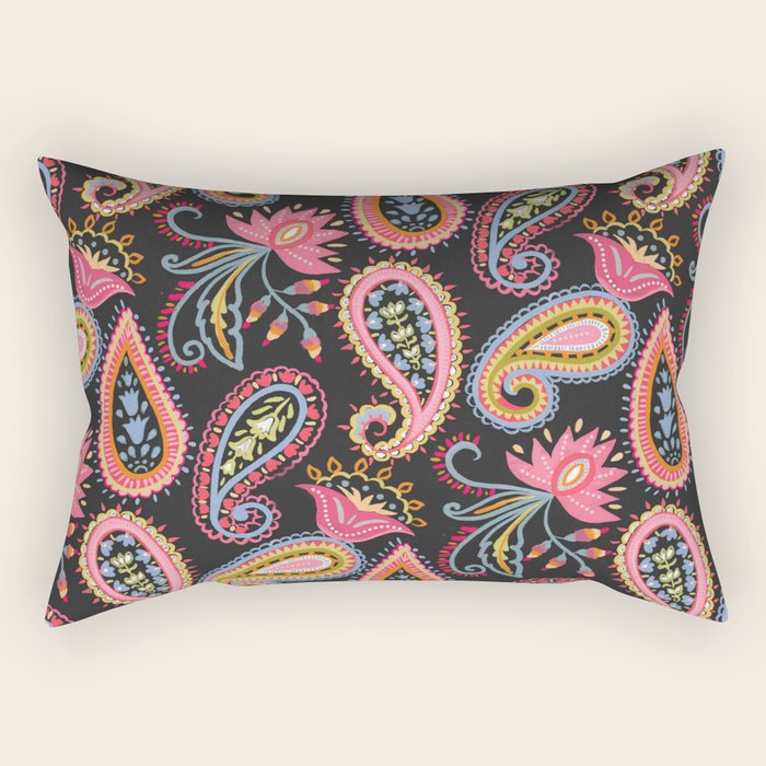 Eclectic  Paisley Delight Rectangular Pillow Gallery Image 2