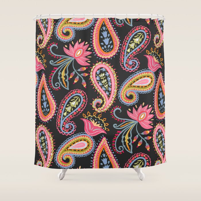 Eclectic  Paisley Delight Shower Curtain Gallery Image 1