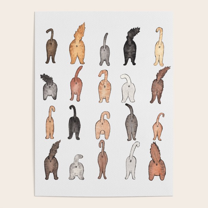 Cat butts Poster Gallery Image 1