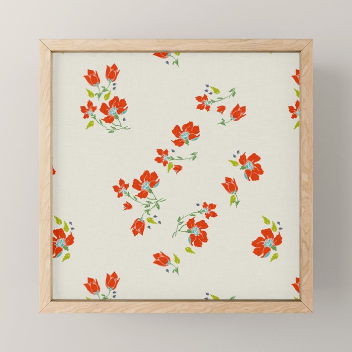 VINTAGE FLORAL Mini Art Print Gallery Image 1