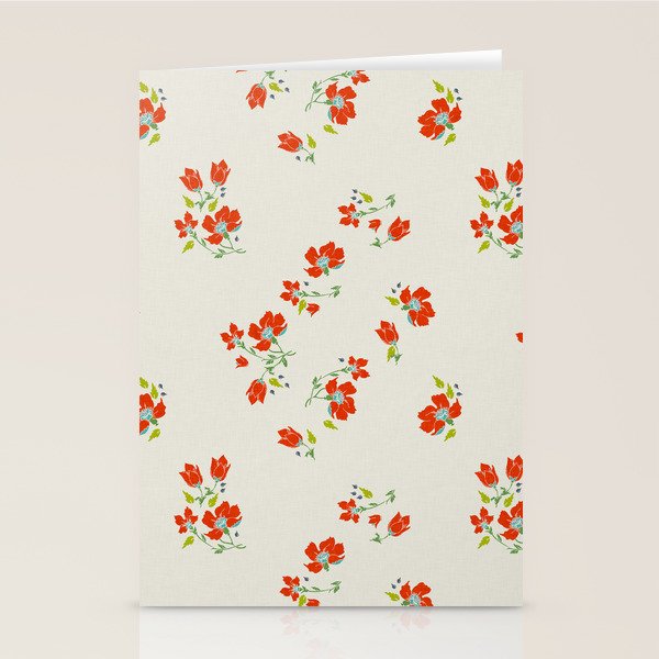 VINTAGE FLORAL Stationery Card Gallery Image 1