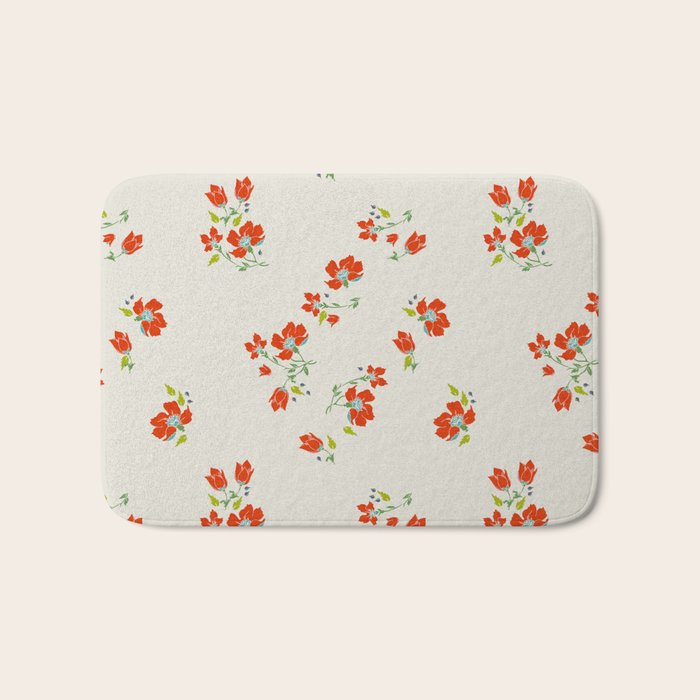 VINTAGE FLORAL Bath Mat Gallery Image 1