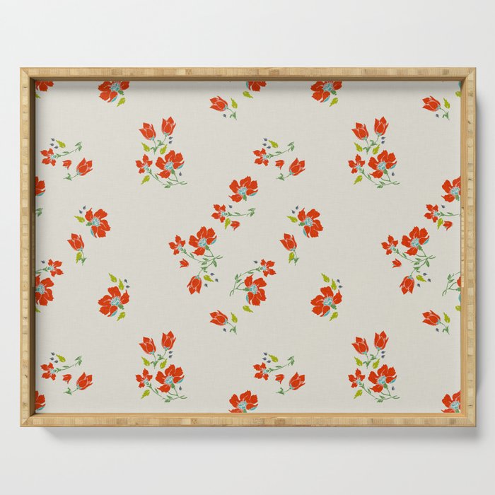 VINTAGE FLORAL Serving Tray Gallery Image 1
