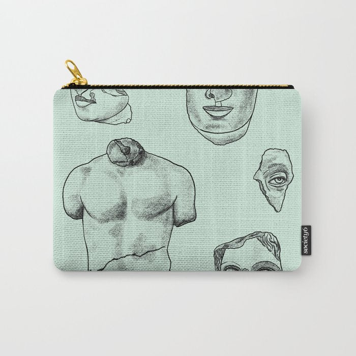 Fragments in Mint Carry All Pouch Gallery Image 1