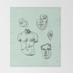 Fragments in Mint Throw Blanket Gallery Image 2