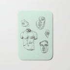 Fragments in Mint Bath Mat Gallery Image 1