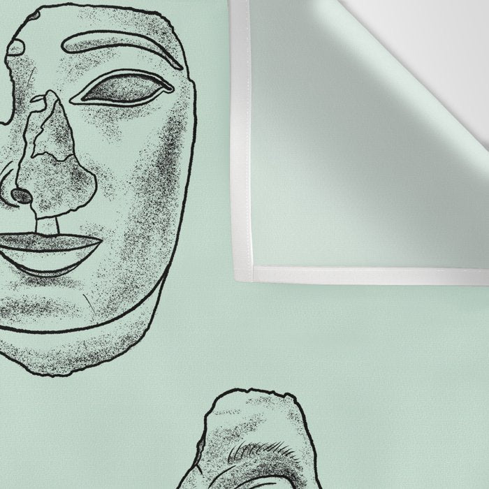 Fragments in Mint Wall Tapestry Gallery Image 3