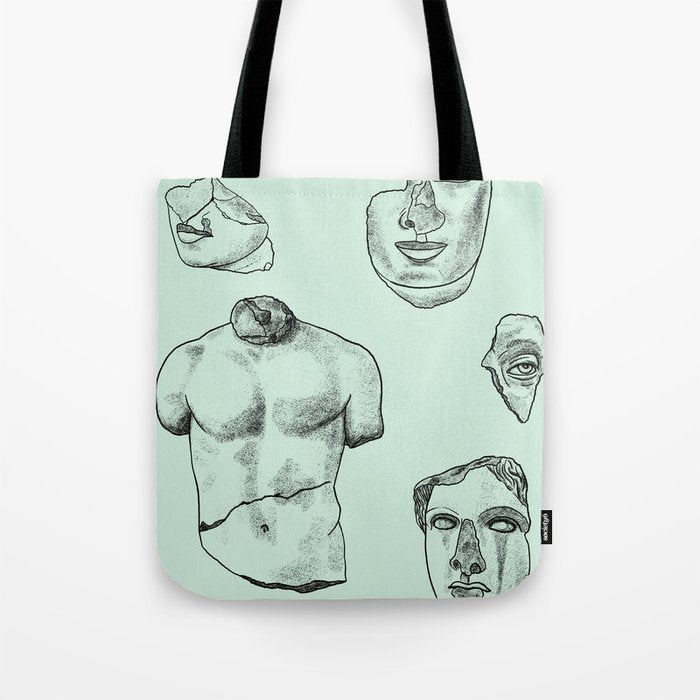 Fragments in Mint Tote Bag Gallery Image 1