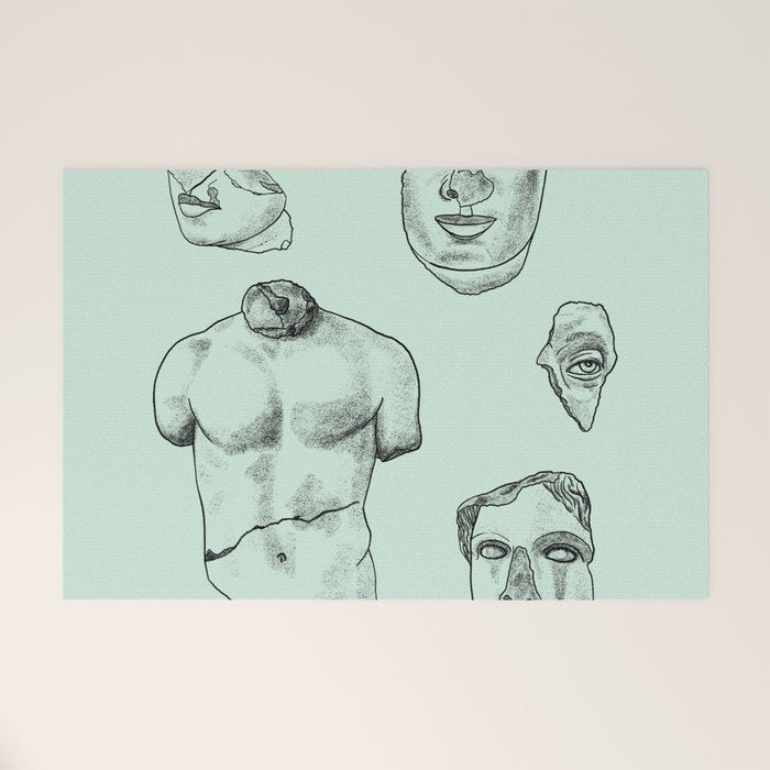 Fragments in Mint Welcome Mat Gallery Image 1