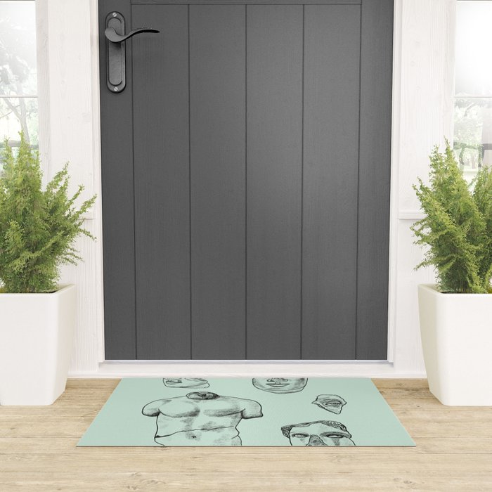 Fragments in Mint Welcome Mat Gallery Image 3