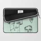 Fragments in Mint Laptop Sleeve Gallery Image 2