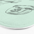 Fragments in Mint Bath Mat Gallery Image 3