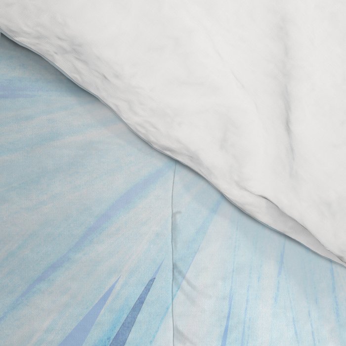 Winter Floral Still Life in Ice Blue Comforter Gallery Image 4