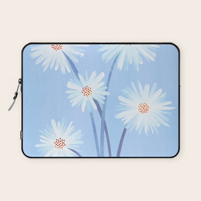 Winter Floral Still Life in Ice Blue Laptop Sleeve Gallery Image 1