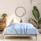 Winter Floral Still Life in Ice Blue Comforter Gallery Image 3