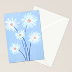 Winter Floral Still Life in Ice Blue Stationery Card Gallery Image 2