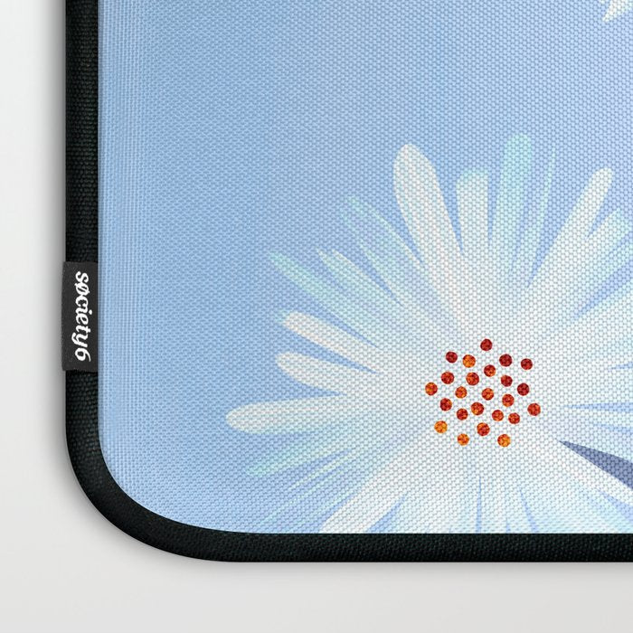 Winter Floral Still Life in Ice Blue Laptop Sleeve Gallery Image 3