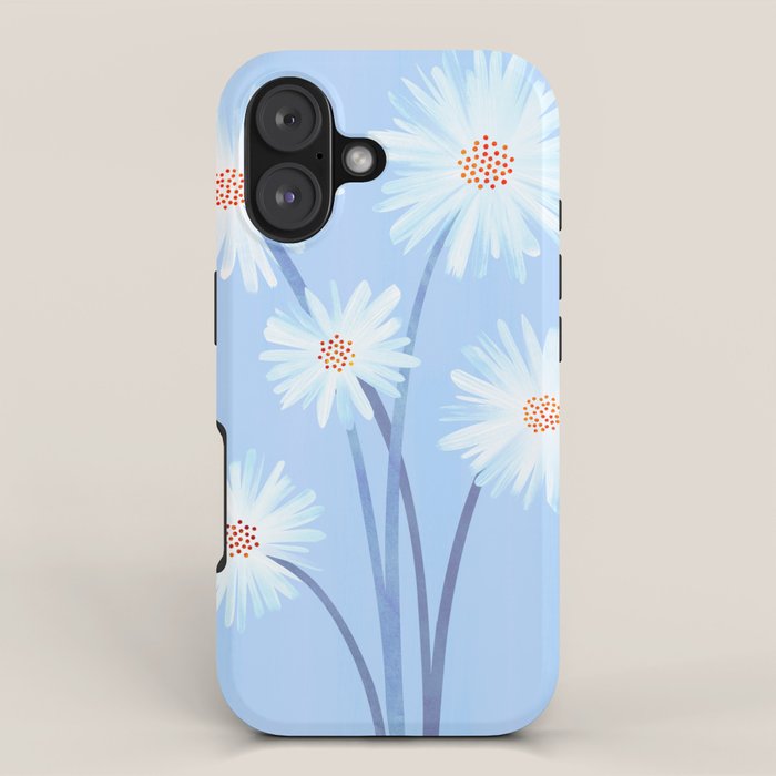 Winter Floral Still Life in Ice Blue iPhone Case Gallery Image 1