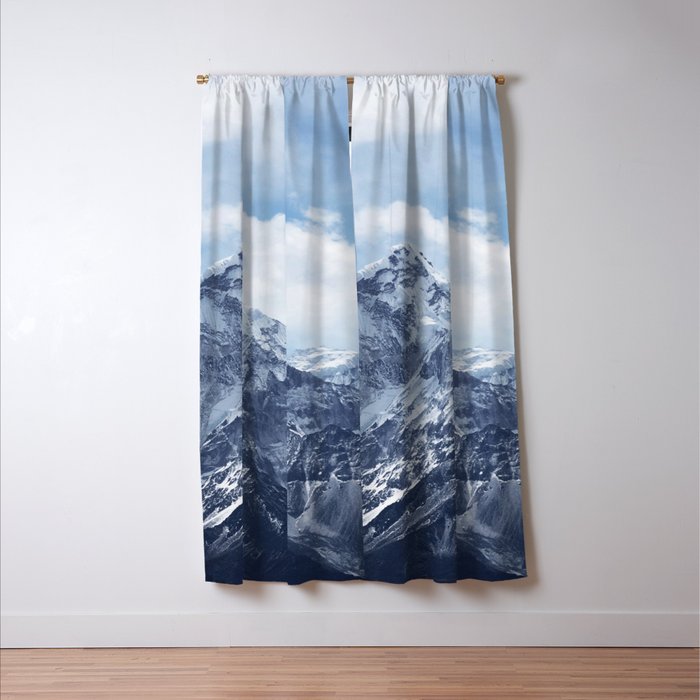 Snowy Mountain Peaks Window Curtain Gallery Image 3
