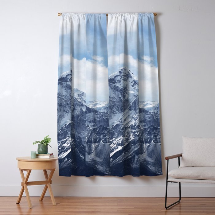 Snowy Mountain Peaks Window Curtain Gallery Image 5