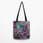 Multicolor Floral Pattern Tote Bag Gallery Image 2