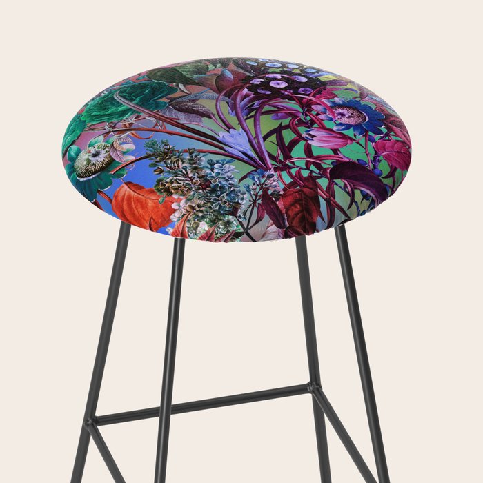 Multicolor Floral Pattern Stool Gallery Image 2