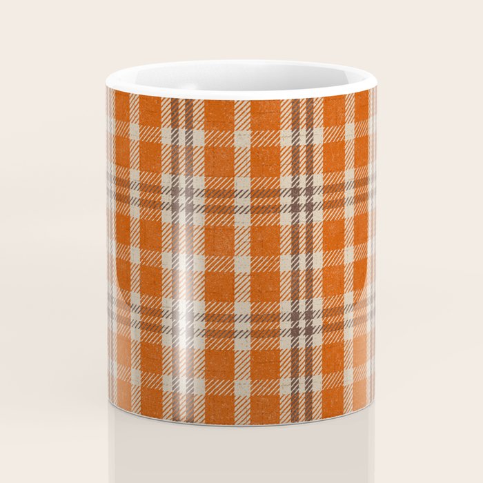 North Country Plaid - classic red and brown Coffee Mug Gallery Image 4