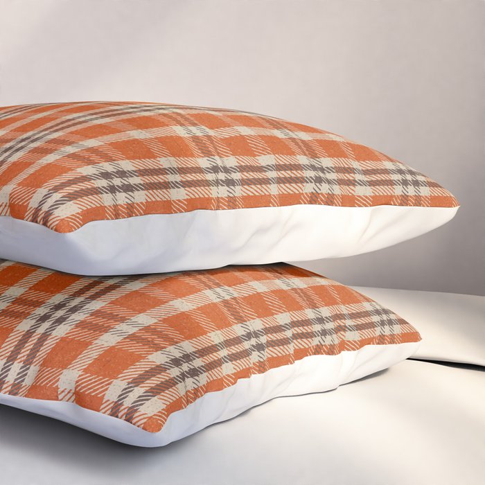 North Country Plaid - classic red and brown Pillow Sham Gallery Image 3