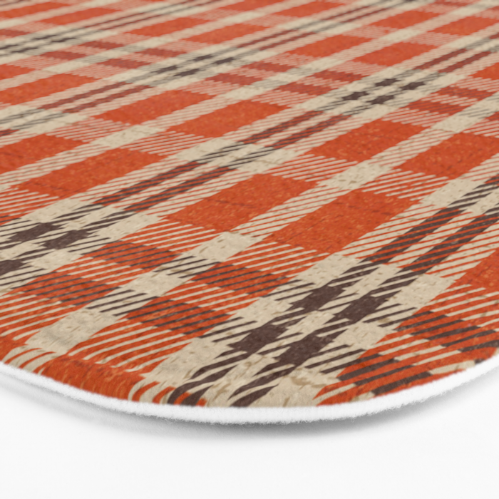 North Country Plaid - classic red and brown Bath Mat Gallery Image 3