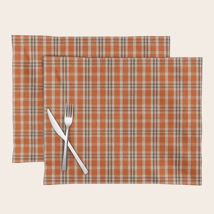 North Country Plaid - classic red and brown Placemat Gallery Image 1