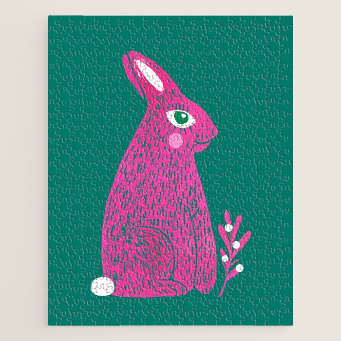 Pink Rabbit Jigsaw Puzzle Gallery Image 1