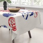 Bon Appetit Seafood and French Bread Handdrawn Gourmet Food Illustration Tablecloth Gallery Image 3