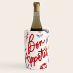 Bon Appetit Seafood and French Bread Handdrawn Gourmet Food Illustration Wine Chiller Gallery Image 1