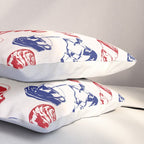 Bon Appetit Seafood and French Bread Handdrawn Gourmet Food Illustration Pillow Sham Gallery Image 3