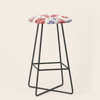 Bon Appetit Seafood and French Bread Handdrawn Gourmet Food Illustration Stool Gallery Image 1