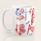 Bon Appetit Seafood and French Bread Handdrawn Gourmet Food Illustration Coffee Mug Gallery Image 3
