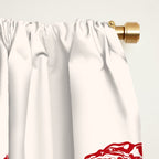 Bon Appetit Seafood and French Bread Handdrawn Gourmet Food Illustration Window Curtain Gallery Image 2