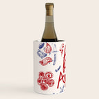 Bon Appetit Seafood and French Bread Handdrawn Gourmet Food Illustration Wine Chiller Gallery Image 2