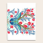 Floral Antlers - Red & Navy Notebook Gallery Image 4