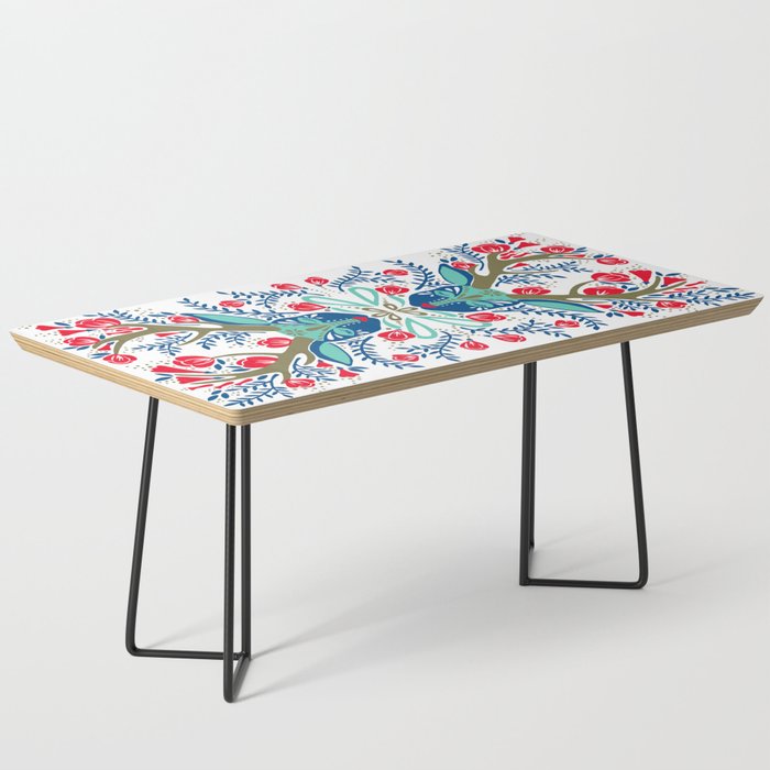 Floral Antlers - Red & Navy Coffee Table Gallery Image 1