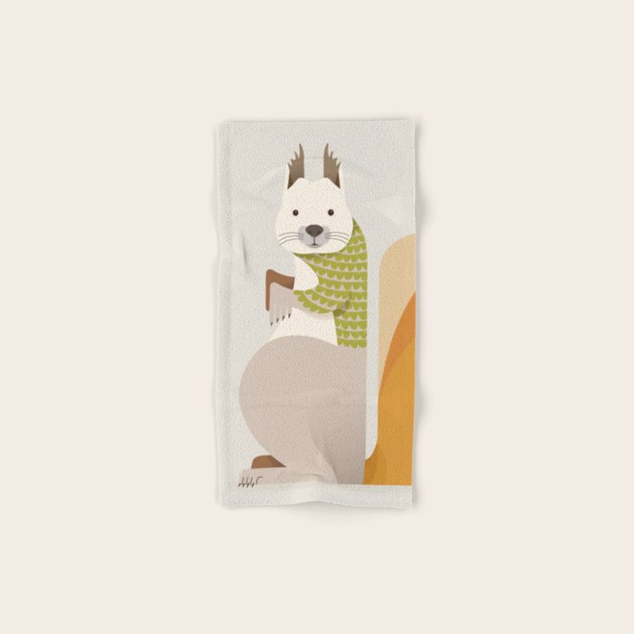 Whimsical Red Squirrel Bath Towel Gallery Image 1