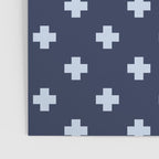 Pale Blue Swiss Cross Pattern on Navy Blue background Poster Gallery Image 3
