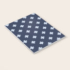 Pale Blue Swiss Cross Pattern on Navy Blue background Notebook Gallery Image 3