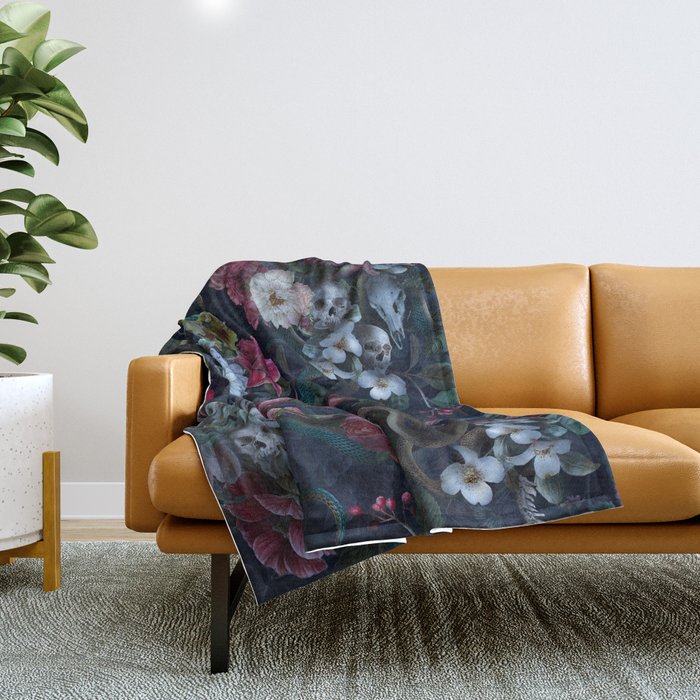 Skulls and Snakes V Throw Blanket Gallery Image 1