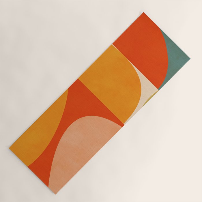 abstract mid century modern Yoga Mat Gallery Image 1
