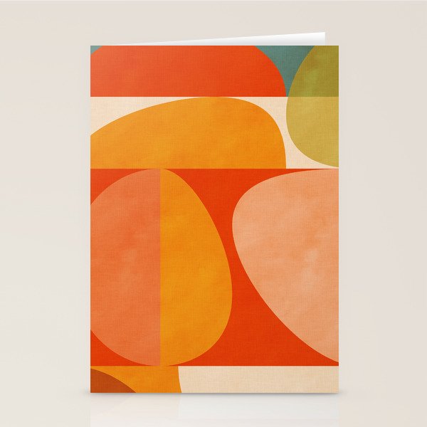 abstract mid century modern Stationery Card Gallery Image 1